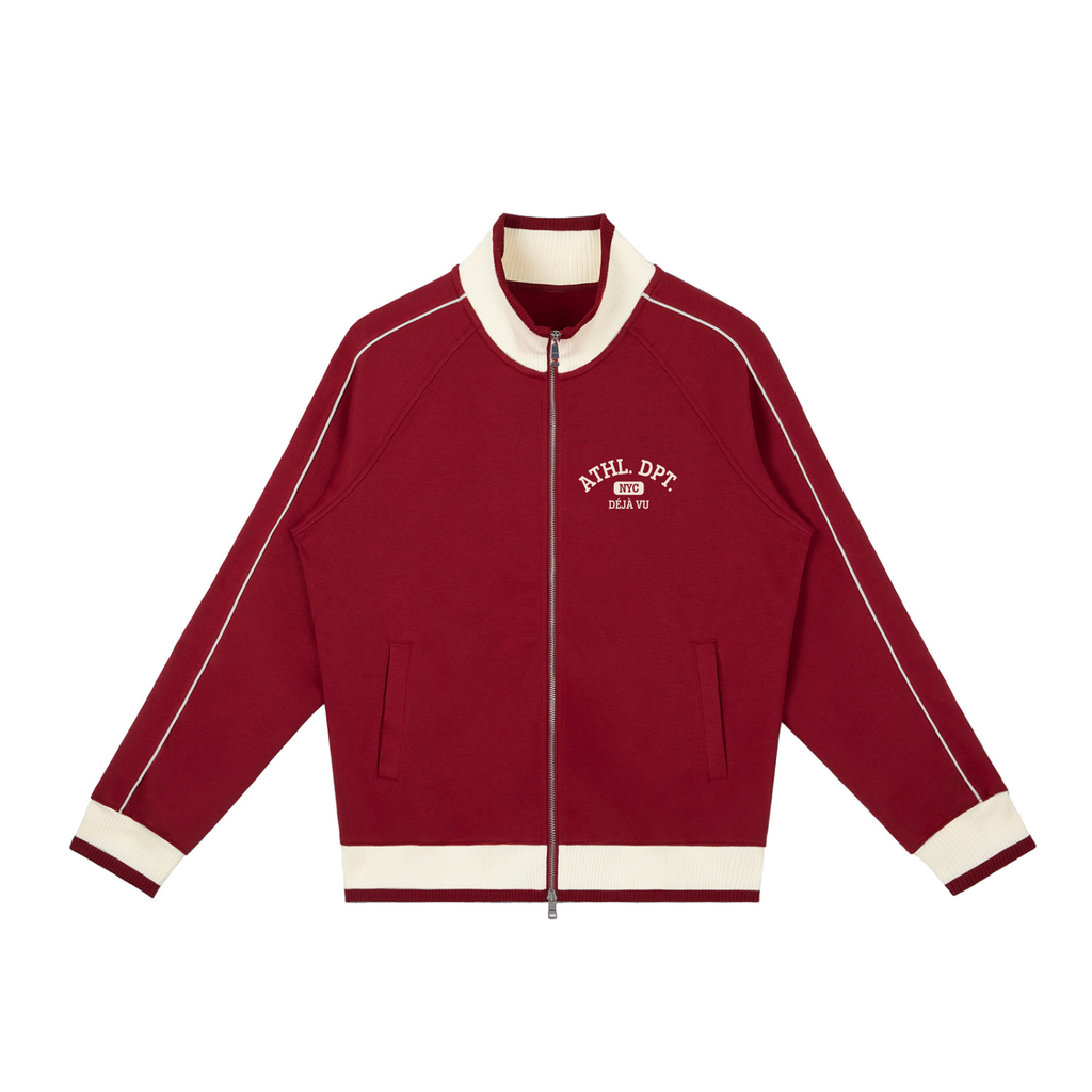 "ATHLETICS" Zip Track Jacket
