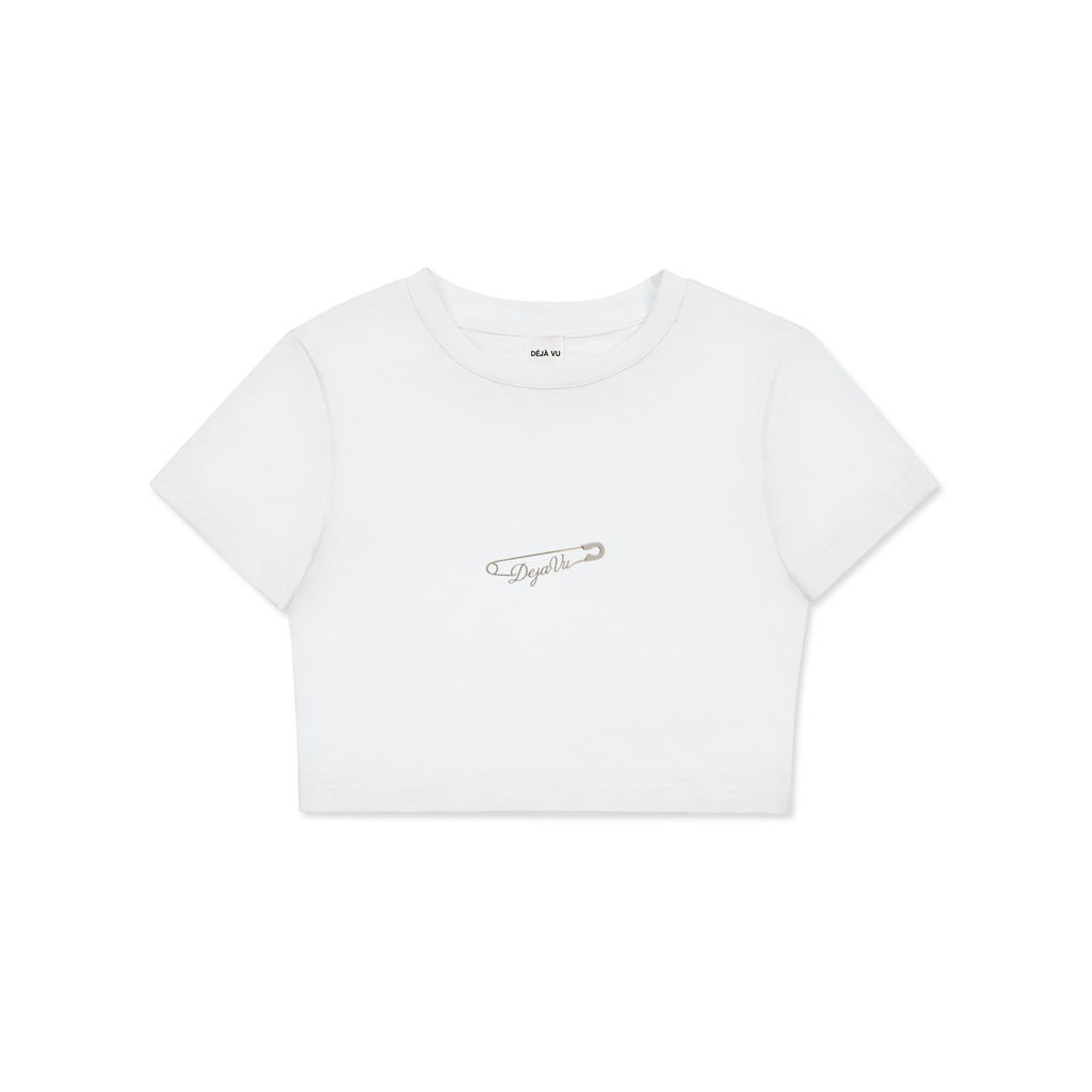 "Pin" Crop Tee